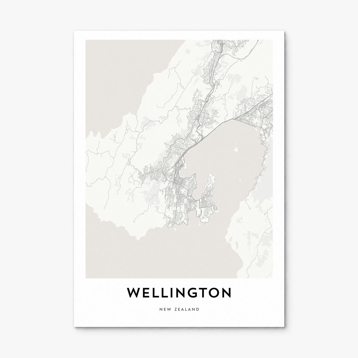 Wellington Map Poster, print only (unframed)