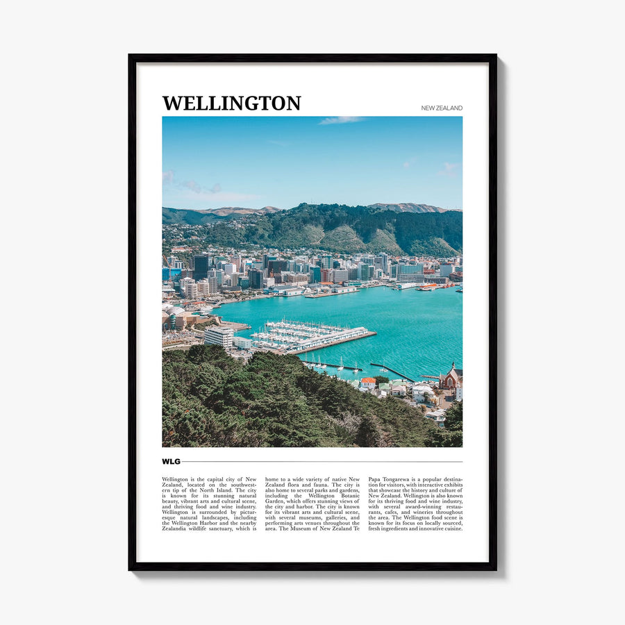 Wellington Travel Poster, framed poster mockup