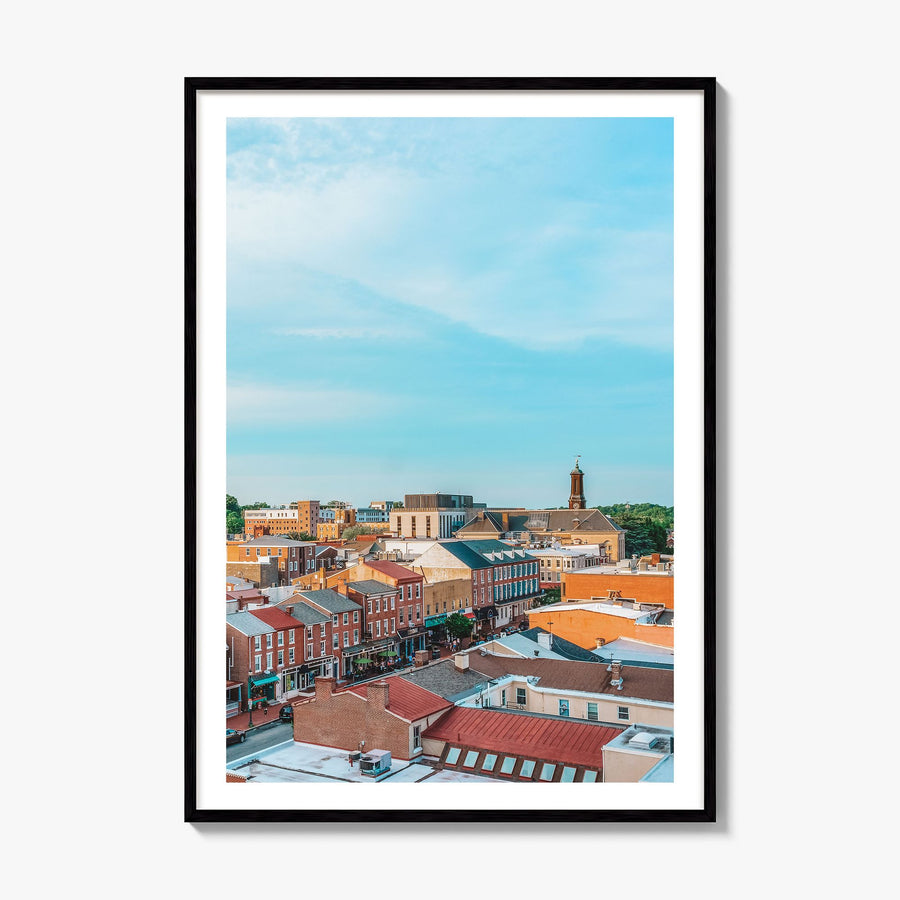 West Chester, Pennsylvania Photo Poster, framed poster mockup, white border