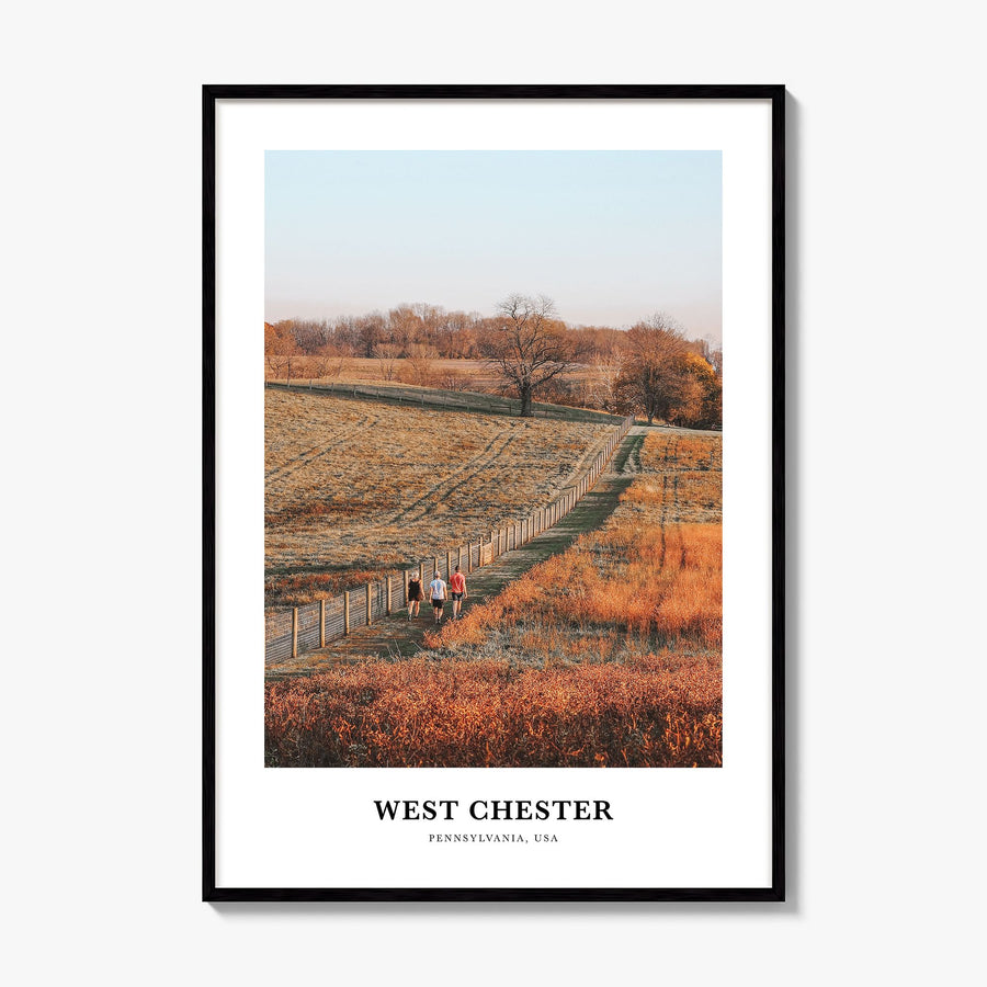 West Chester, Pennsylvania Classic Poster, framed poster mockup