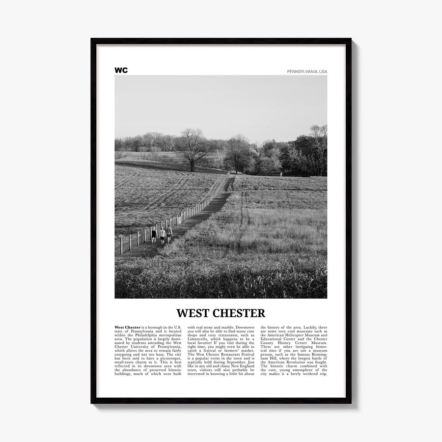 West Chester, Pennsylvania Newspaper Poster, framed poster mockup