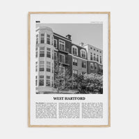 West Hartford Poster Natural Wood / 8x12 in Nbourhood Travel B&W Poster