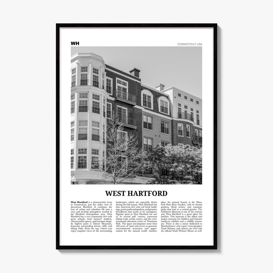 West Hartford Newspaper Poster, framed poster mockup