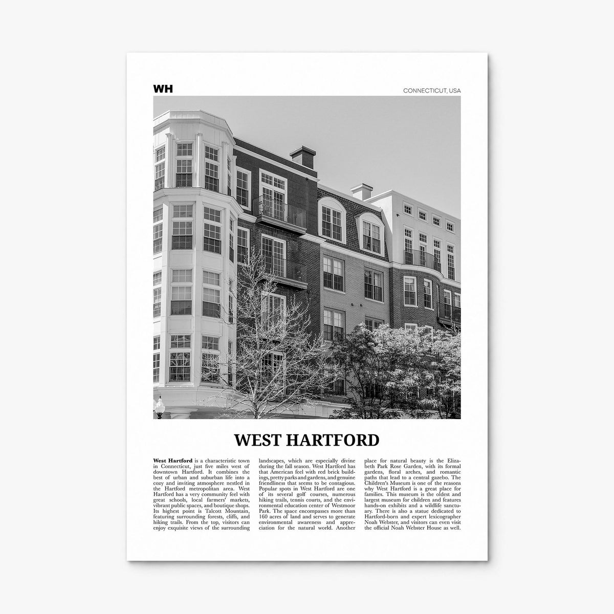 West Hartford Newspaper Poster, print only (unframed)