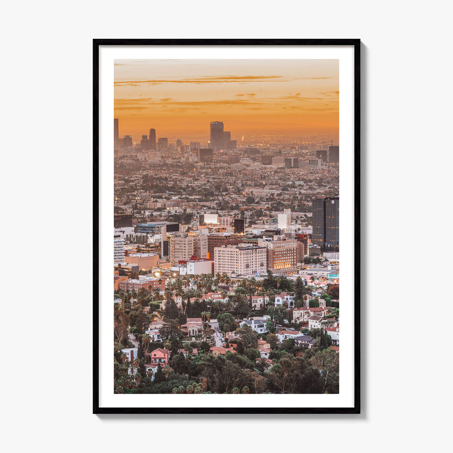 West Hollywood Photo Poster, framed poster mockup, white border