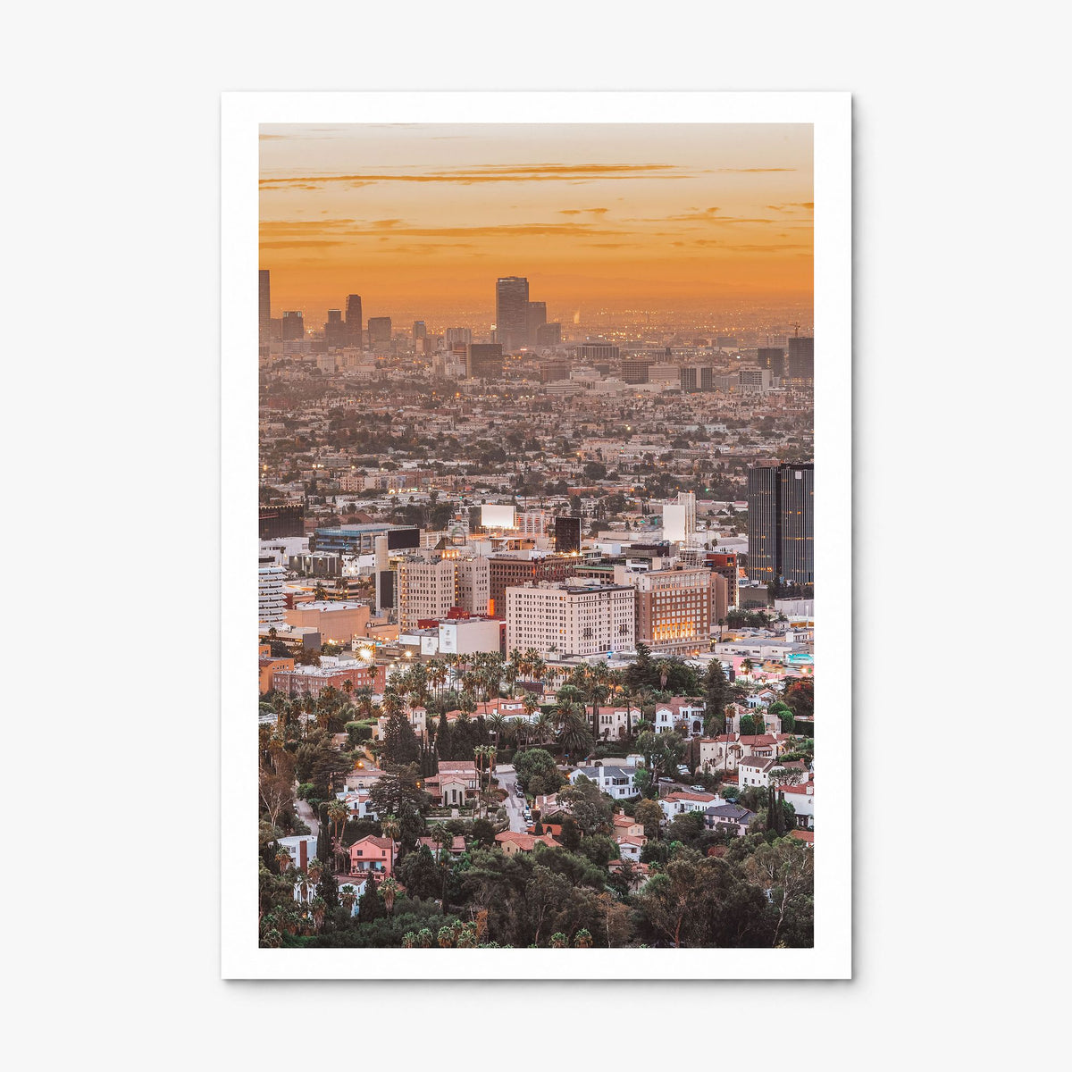 West Hollywood Photo Poster, print only (unframed), white border