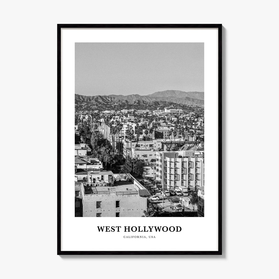 West Hollywood Classic Poster, framed poster mockup