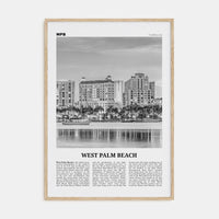 West Palm Beach No 2 Poster Natural Wood / 8x12 in Nbourhood Travel B&W Poster