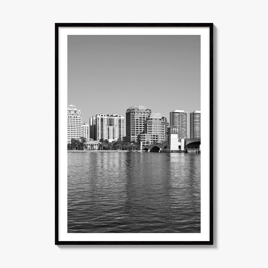 West Palm Beach Photo Poster, framed poster mockup, white border