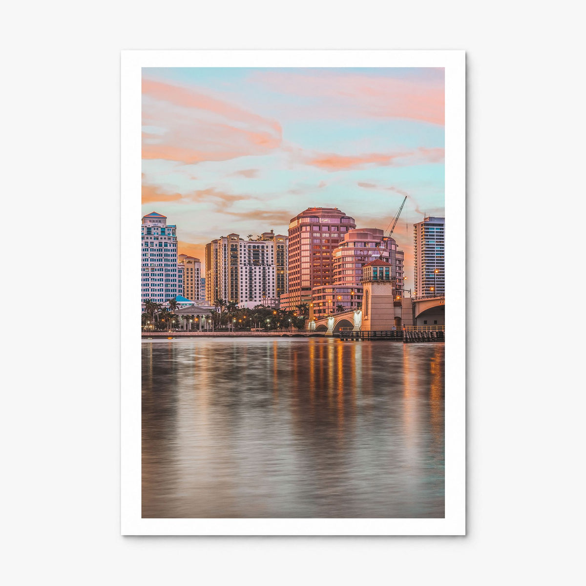 West Palm Beach Photo Poster, print only (unframed), white border