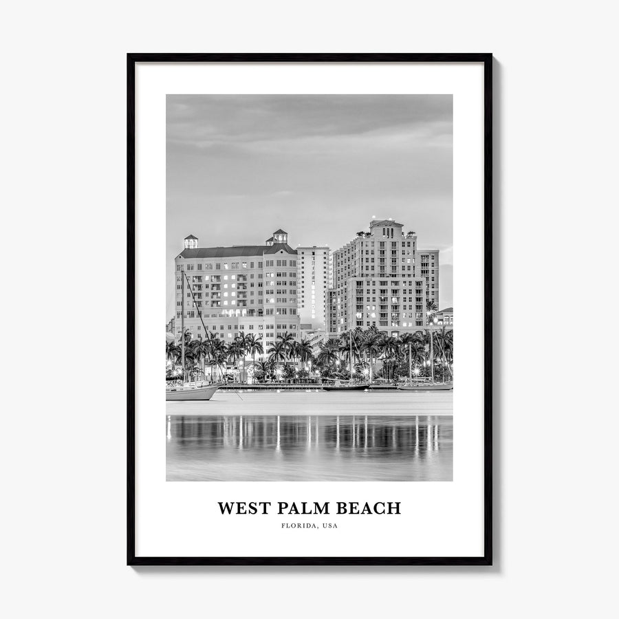 West Palm Beach Classic No 2 Poster, framed poster mockup