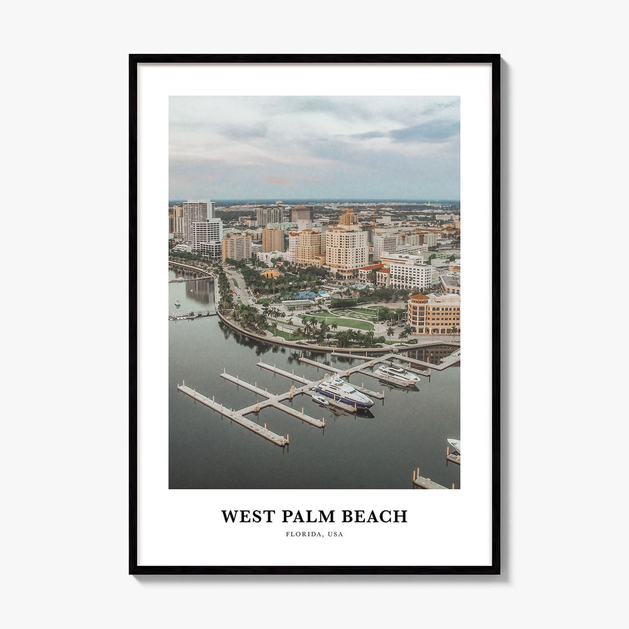 West Palm Beach Classic Poster, framed poster mockup