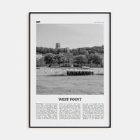 West Point Poster Black Metal / 8x12 in Nbourhood Travel B&W Poster