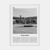 West Point Poster White Wood / 8x12 in Nbourhood Travel B&W Poster