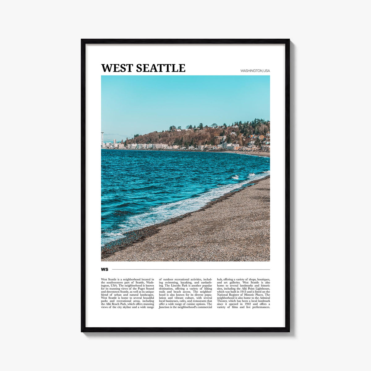 West Seattle Travel Poster