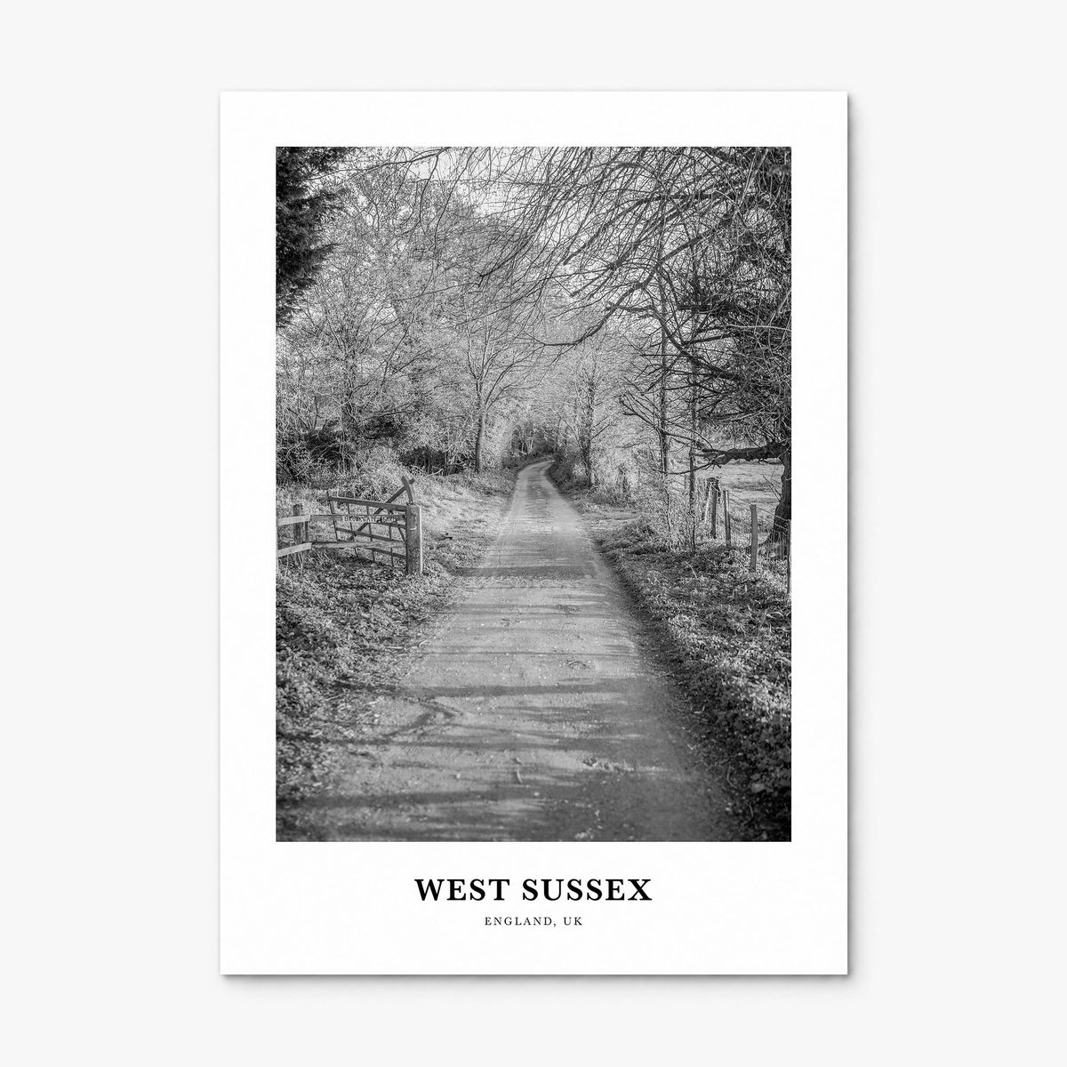 West Sussex Classic Poster, print only (unframed)