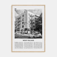 West Village Poster Natural Wood / 8x12 in Nbourhood Travel B&W Poster