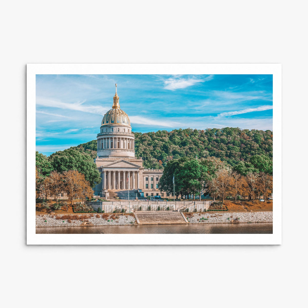 West Virginia Photo Poster, print only (unframed), white border