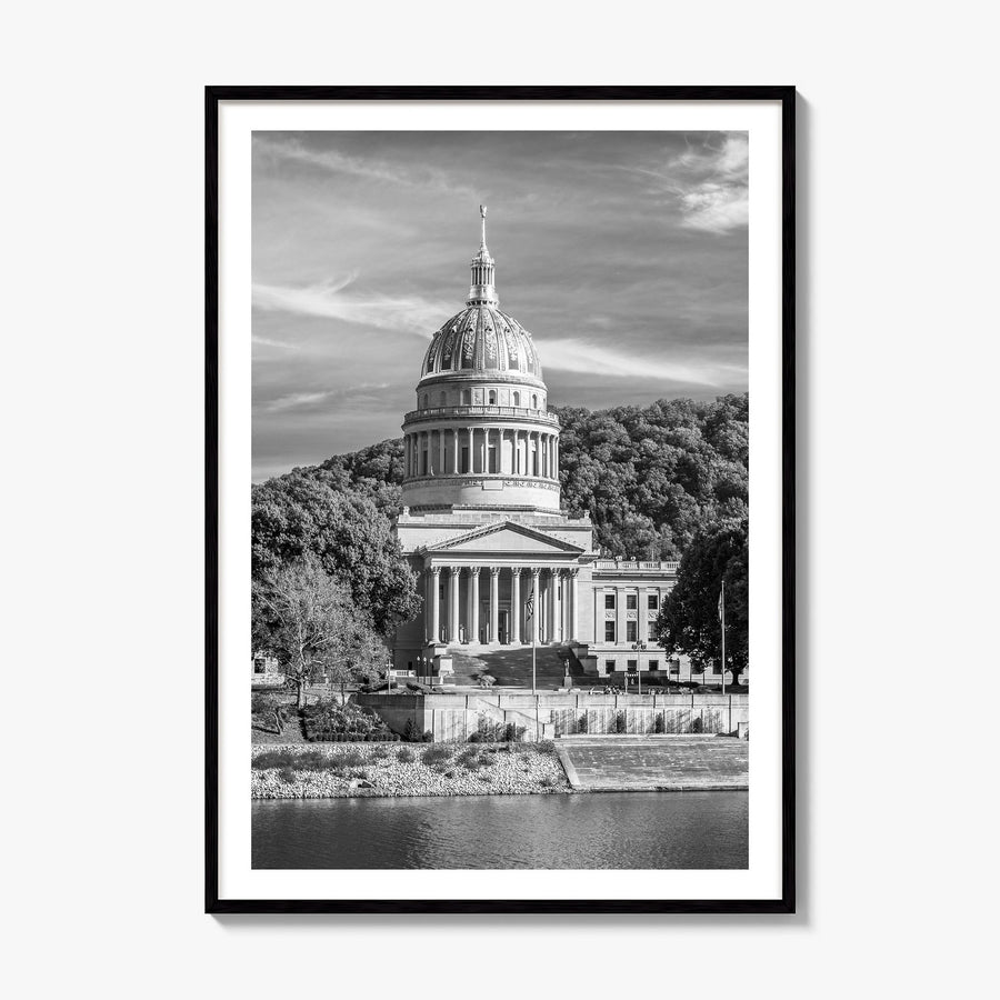 West Virginia Photo Poster, framed poster mockup, white border