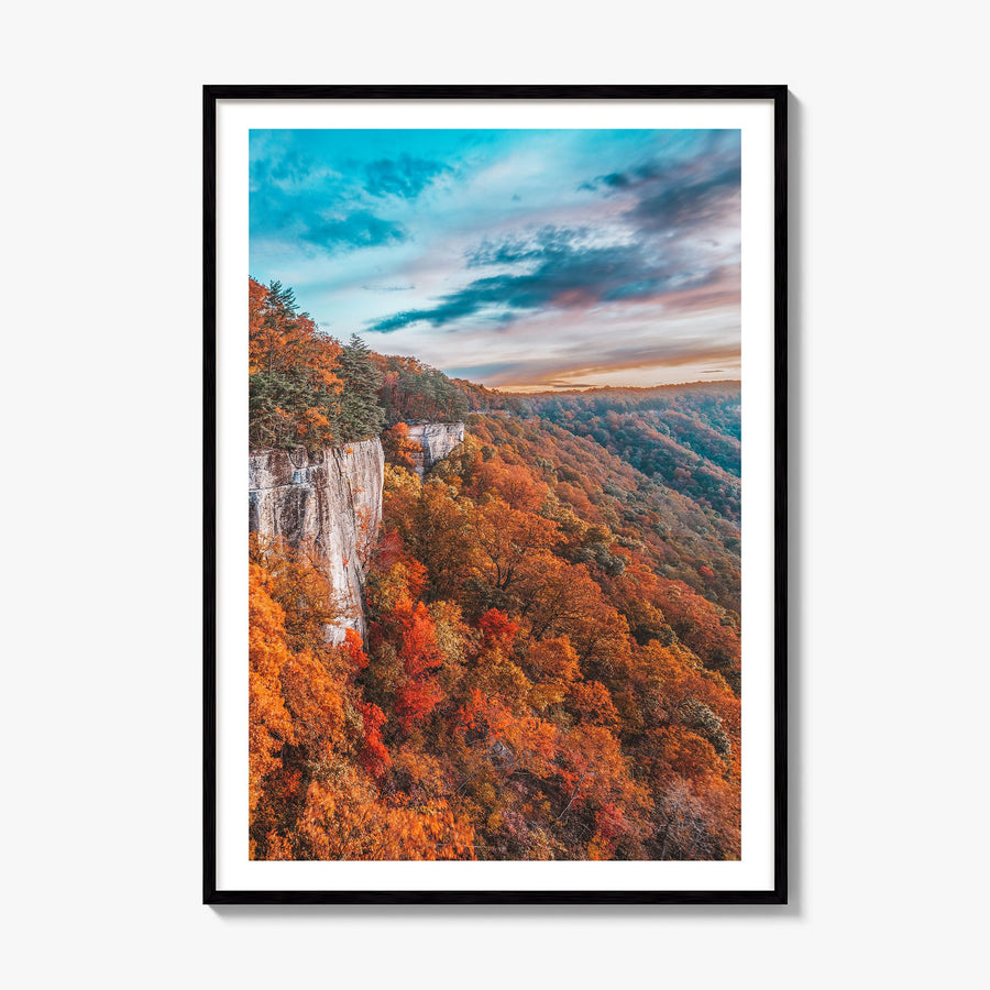 West Virginia Photo Poster, framed poster mockup, white border