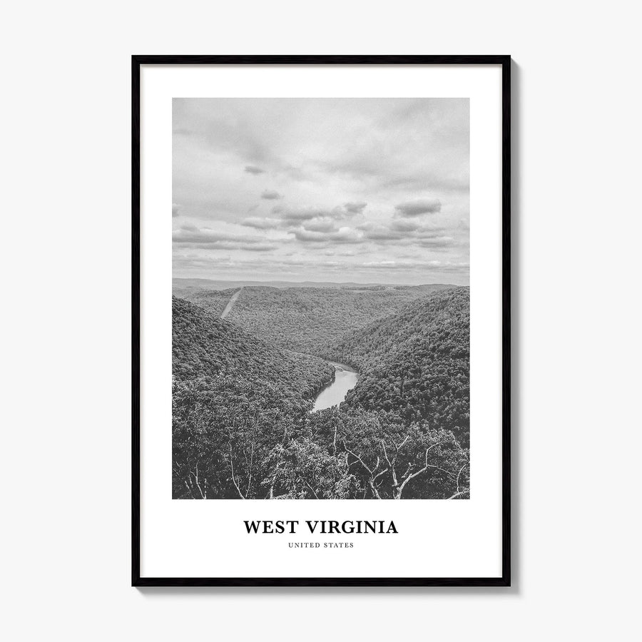 West Virginia Classic Poster, framed poster mockup