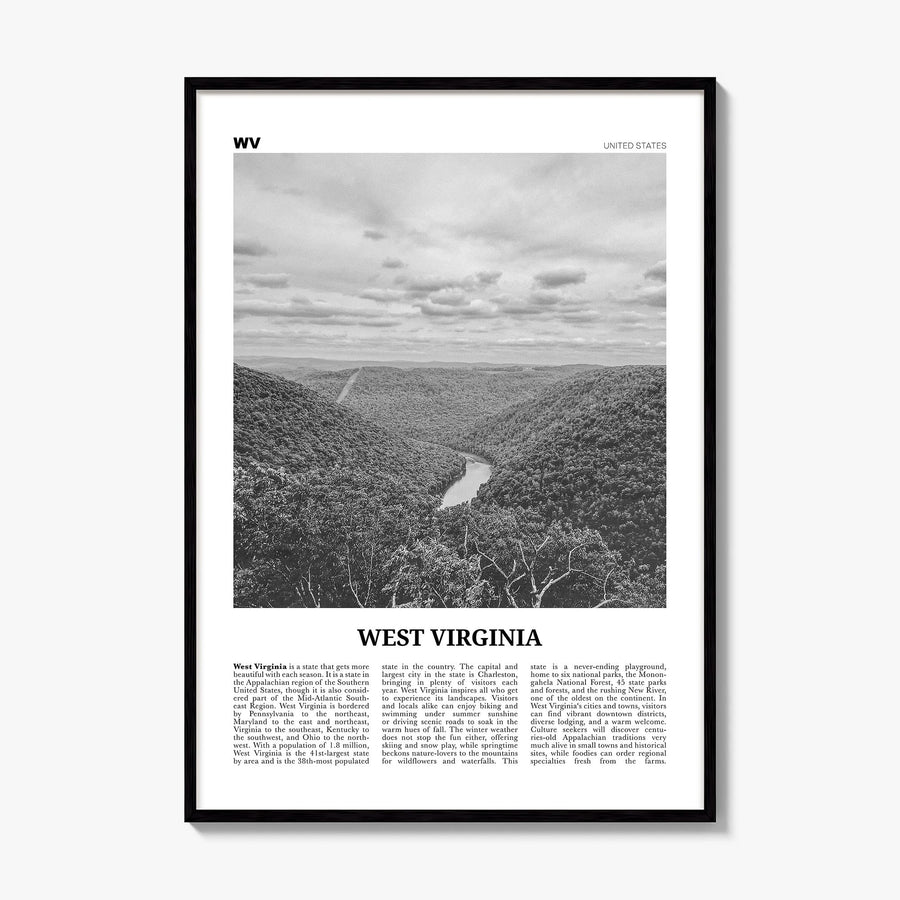West Virginia Newspaper No 1 Poster, framed poster mockup