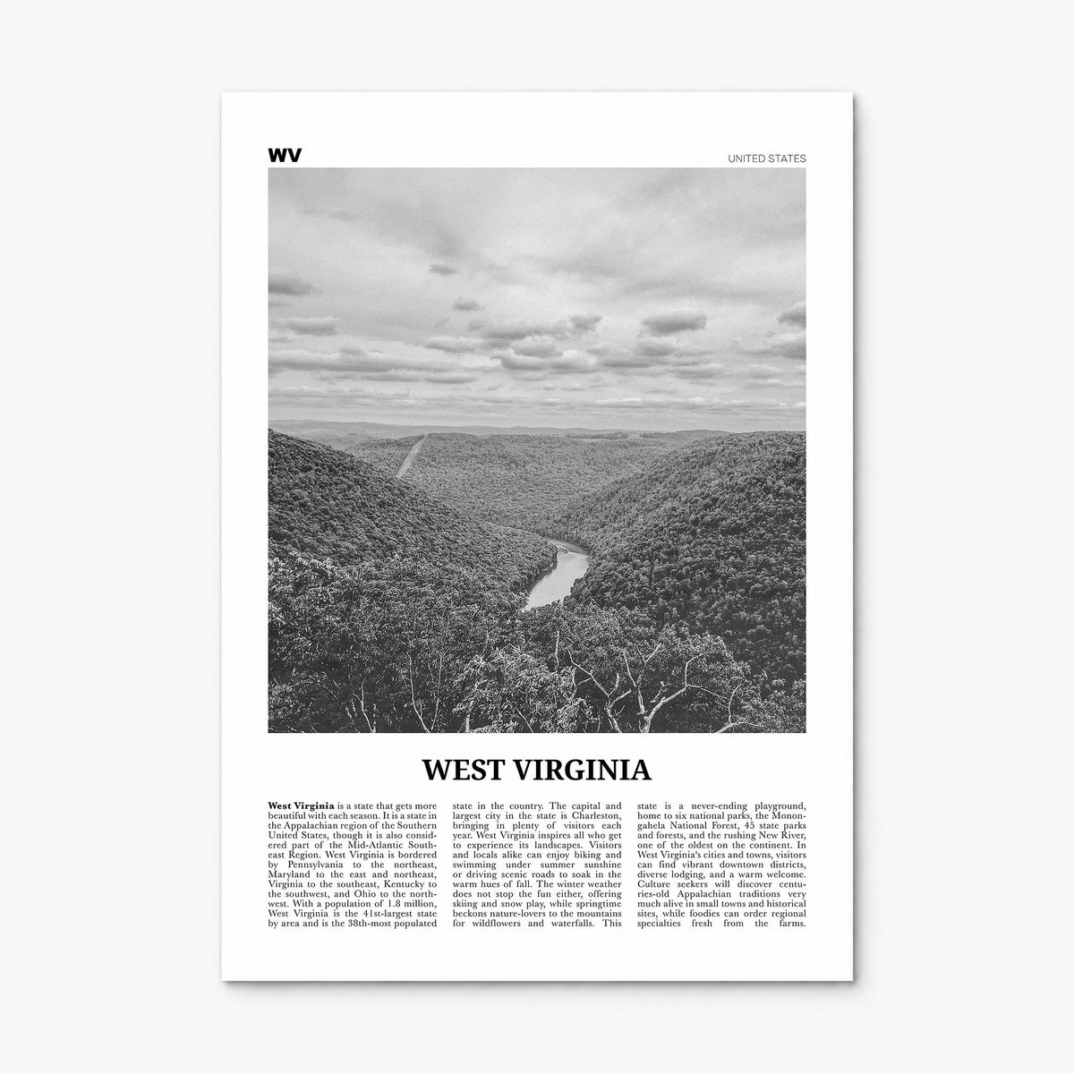 West Virginia Newspaper No 1 Poster, print only (unframed)