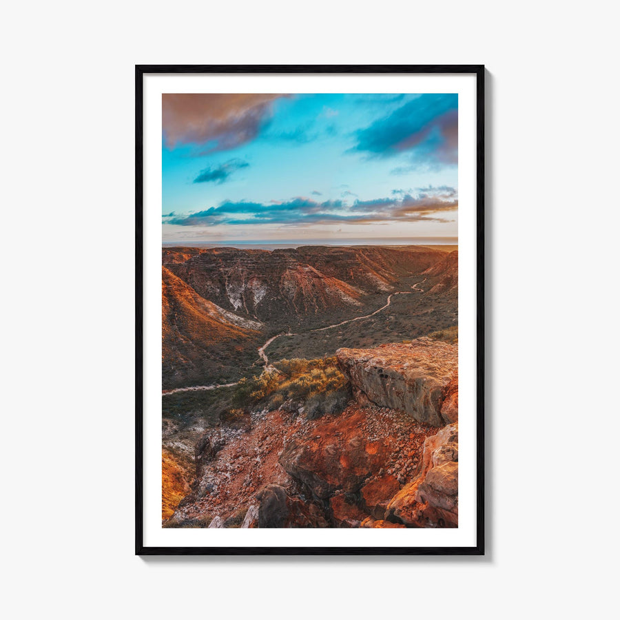 Western Australia colorful photo poster of Australia – vertical wall art, unframed print shown in interior mockup