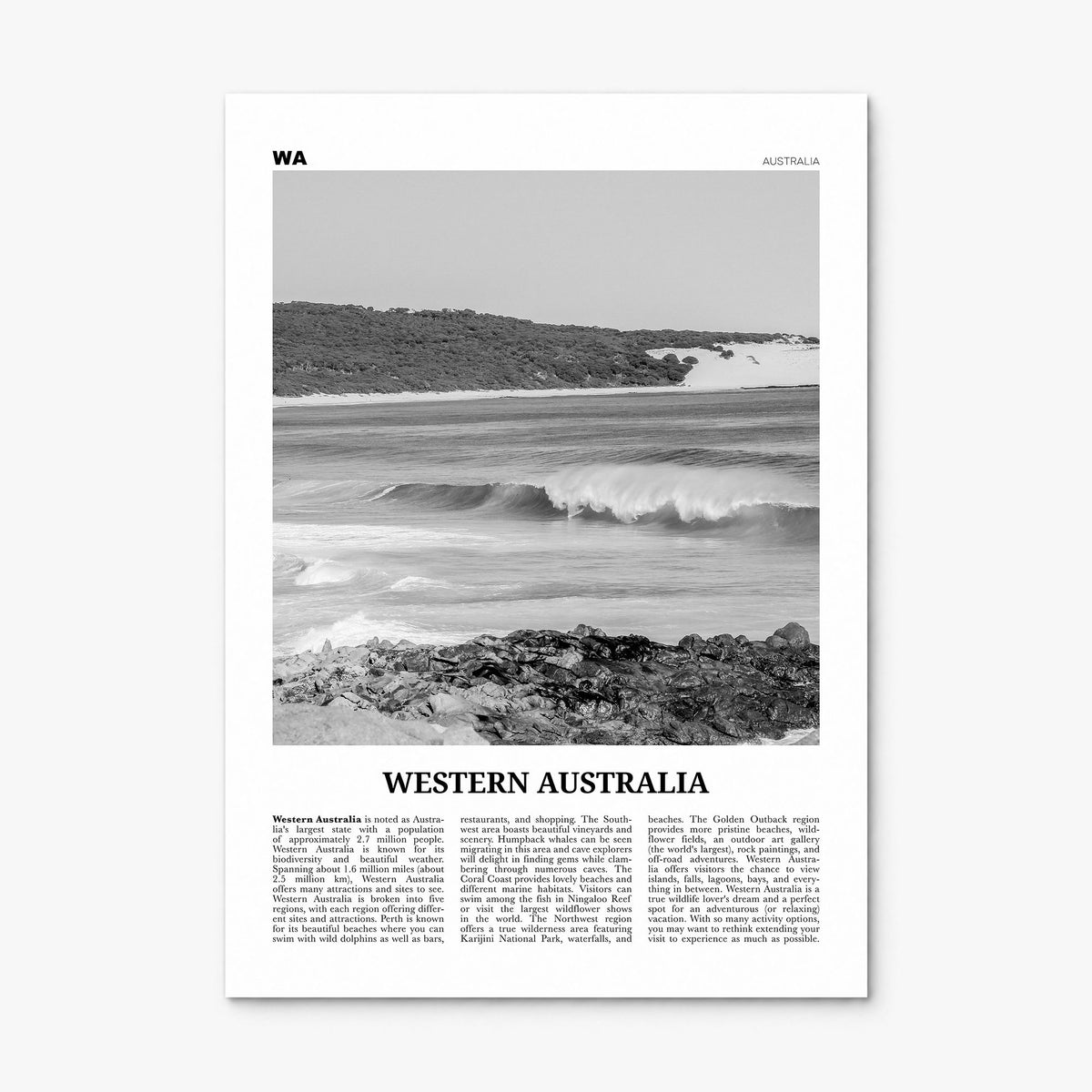 Western Australia Newspaper Poster, print only (unframed)