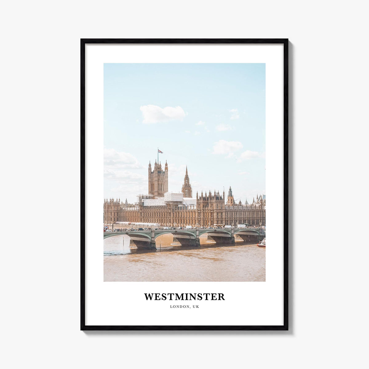 Westminster colorful classic poster of Colorado, USA – vertical wall art, unframed print shown in interior mockup