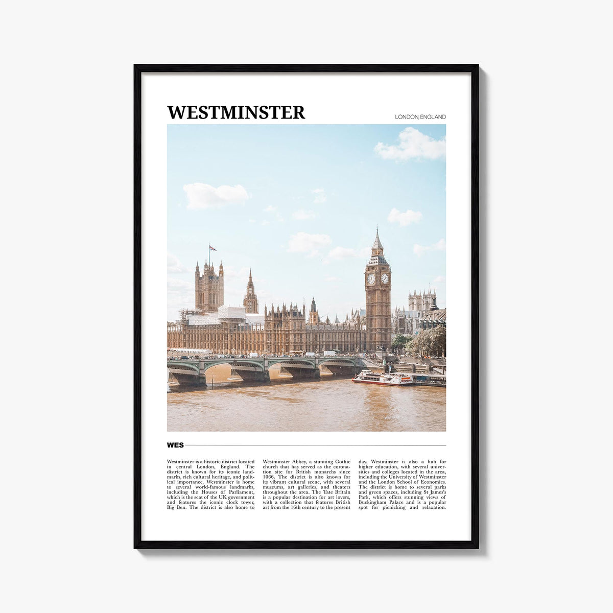 Westminster Travel Poster