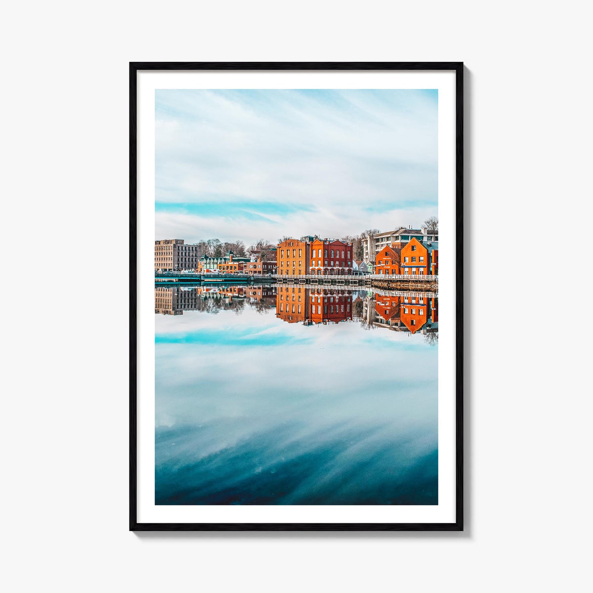 Westport, Connecticut colorful photo poster of Connecticut, USA – vertical wall art, unframed print shown in interior mockup
