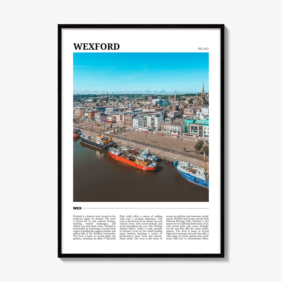 Wexford Travel Poster, framed poster mockup