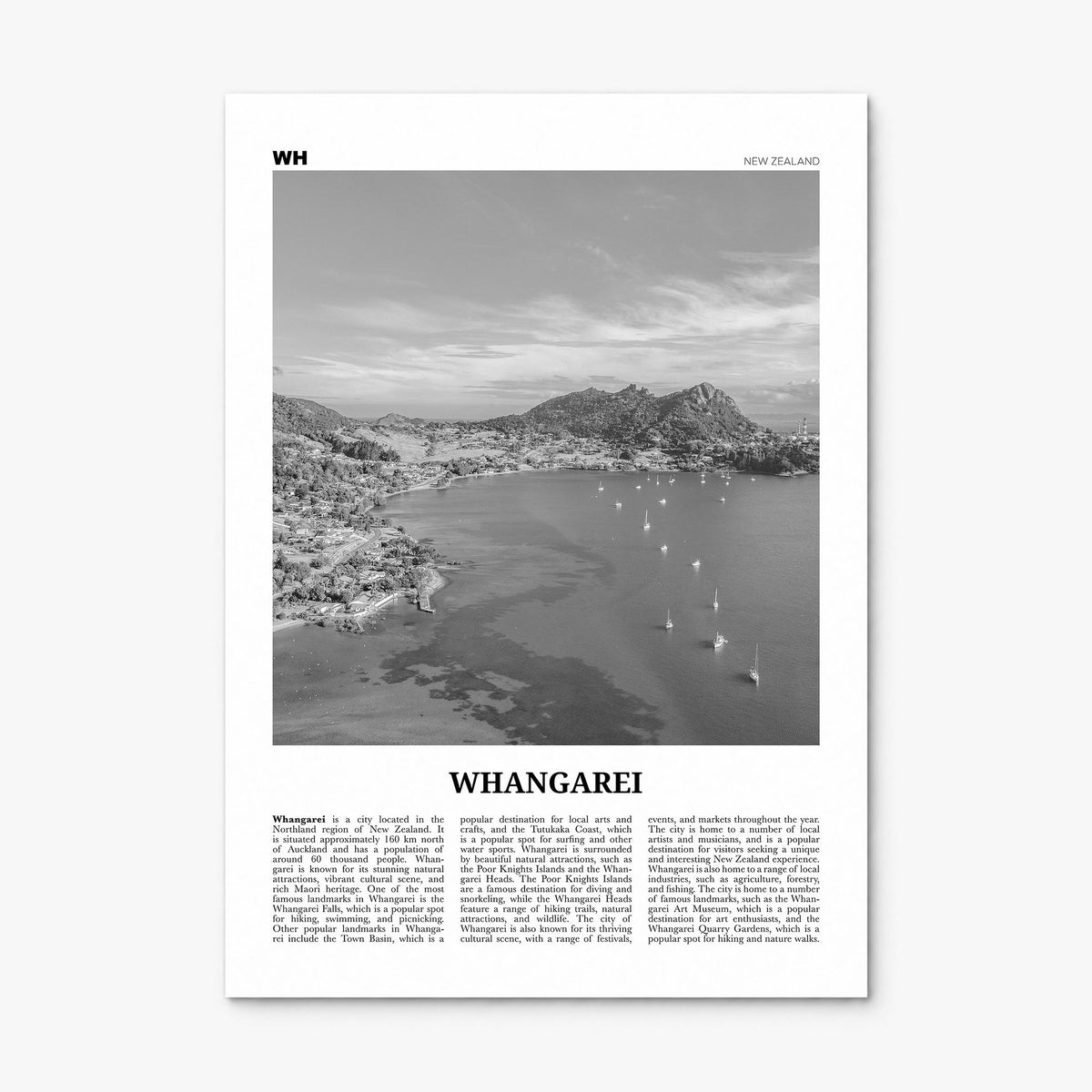 Whangārei Newspaper Poster, print only (unframed)