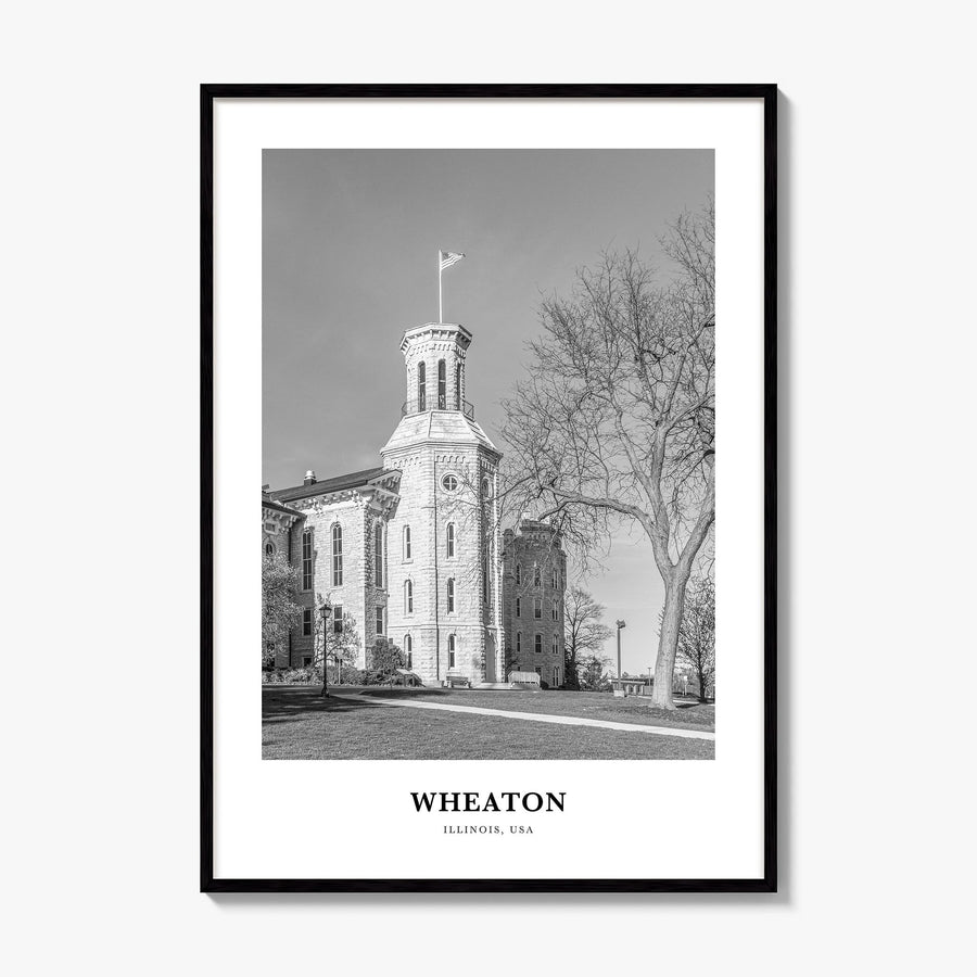 Wheaton Classic Poster, framed poster mockup