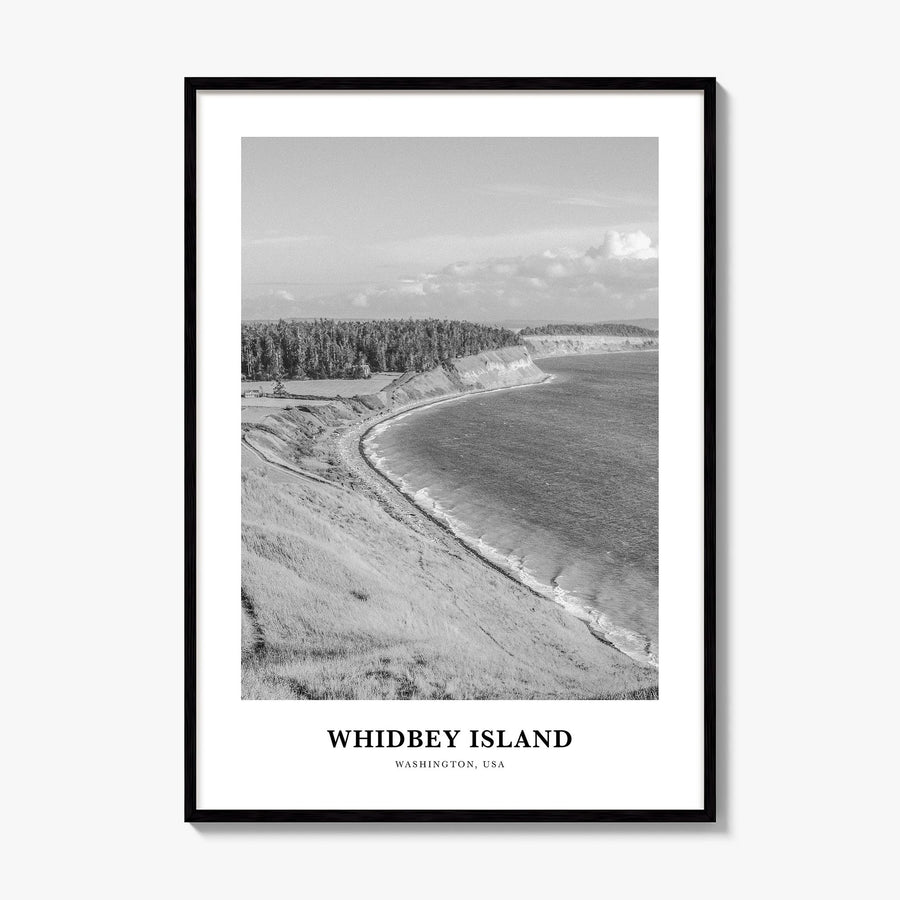 Whidbey Island Classic Poster, framed poster mockup