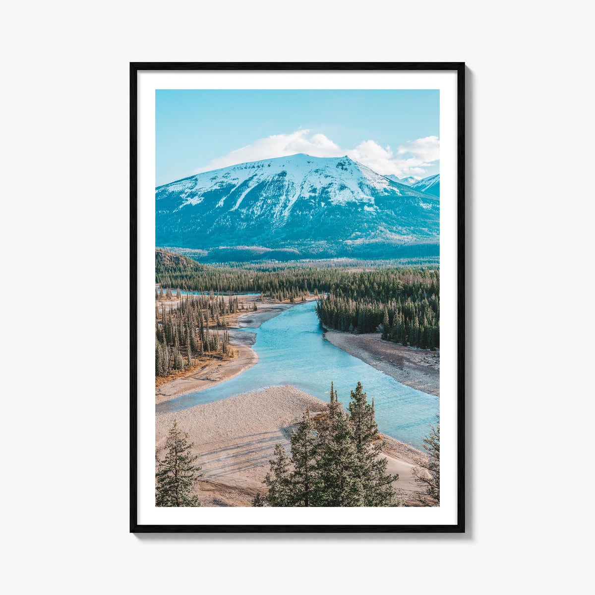 Whistler colorful photo poster of British Columbia, Canada – vertical wall art, unframed print shown in interior mockup