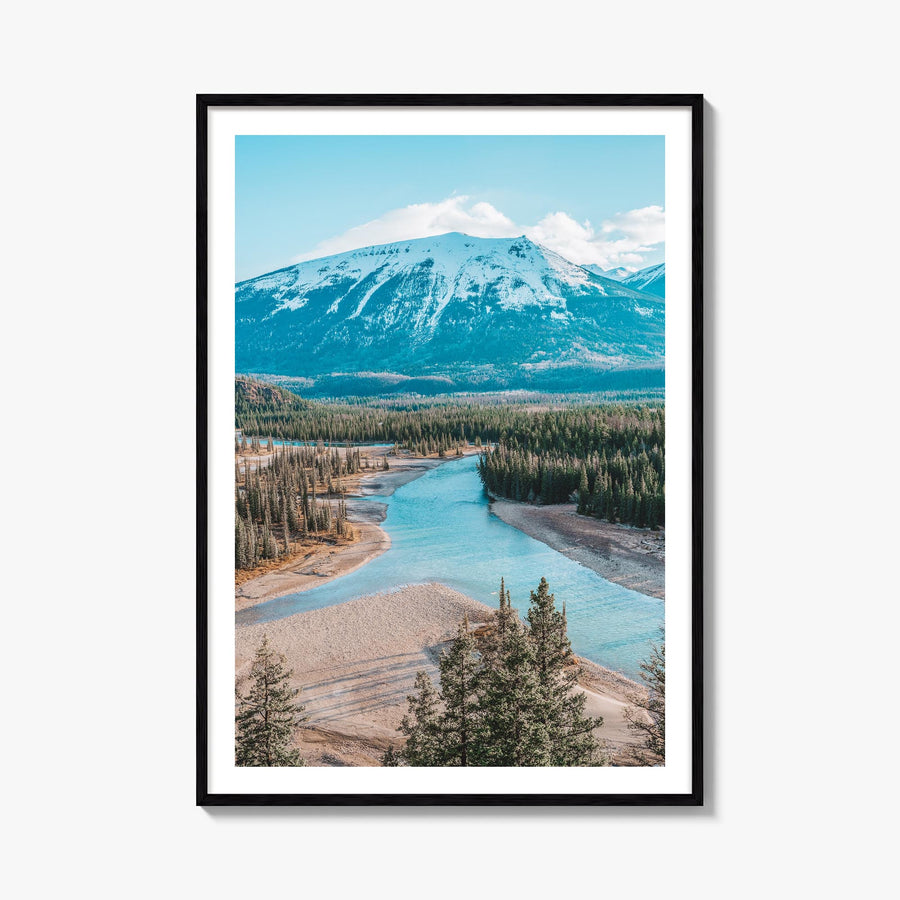 Whistler colorful photo poster of British Columbia, Canada – vertical wall art, unframed print shown in interior mockup
