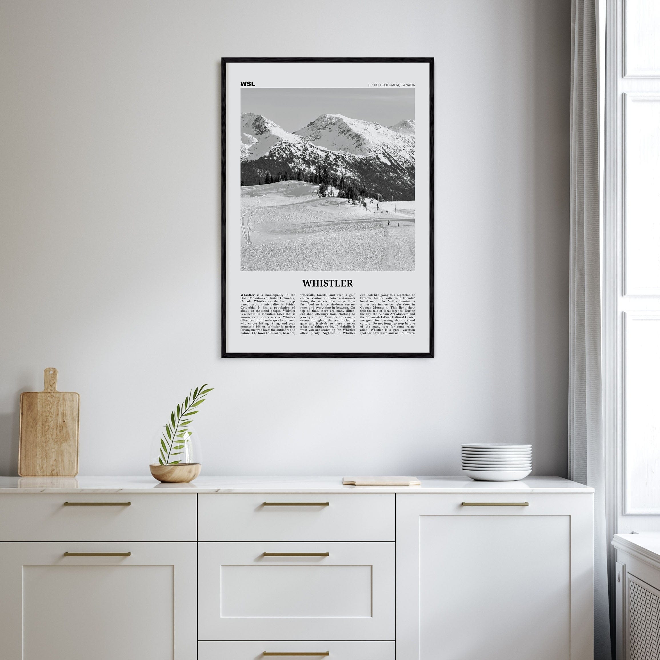 Whistler Poster Nbourhood Travel B&W Poster