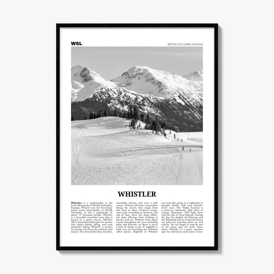 Whistler Newspaper Poster, framed poster mockup