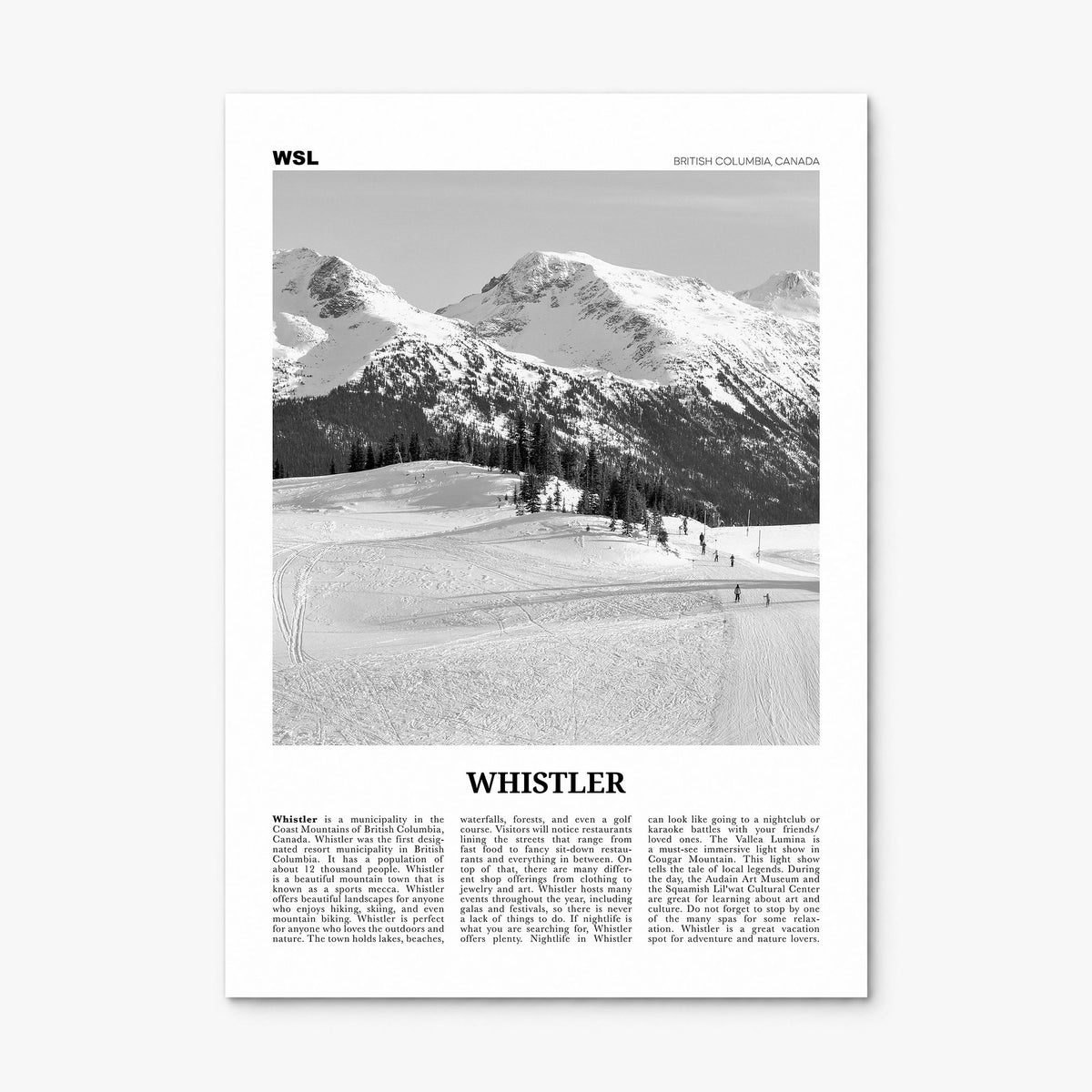 Whistler Newspaper Poster, print only (unframed)