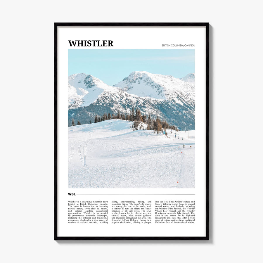 Whistler Travel Poster, framed poster mockup