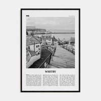 Whitby Poster Black Wood / 8x12 in Nbourhood Travel B&W Poster