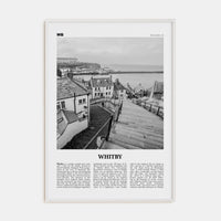 Whitby Poster White Wood / 8x12 in Nbourhood Travel B&W Poster