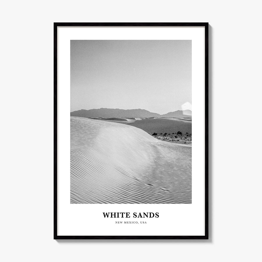 White Sands National Park Classic Poster, framed poster mockup