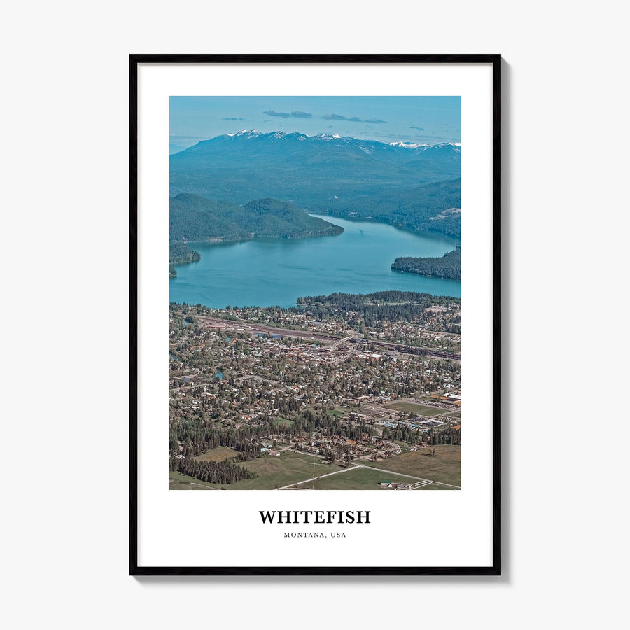 Whitefish Classic Poster, framed poster mockup