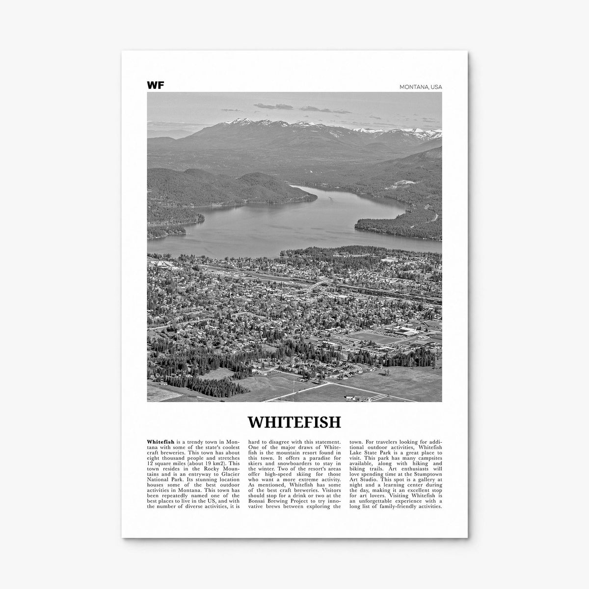 Whitefish Newspaper Poster, print only (unframed)