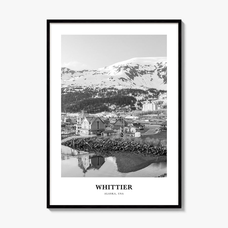 Whittier, Alaska Classic Poster, framed poster mockup