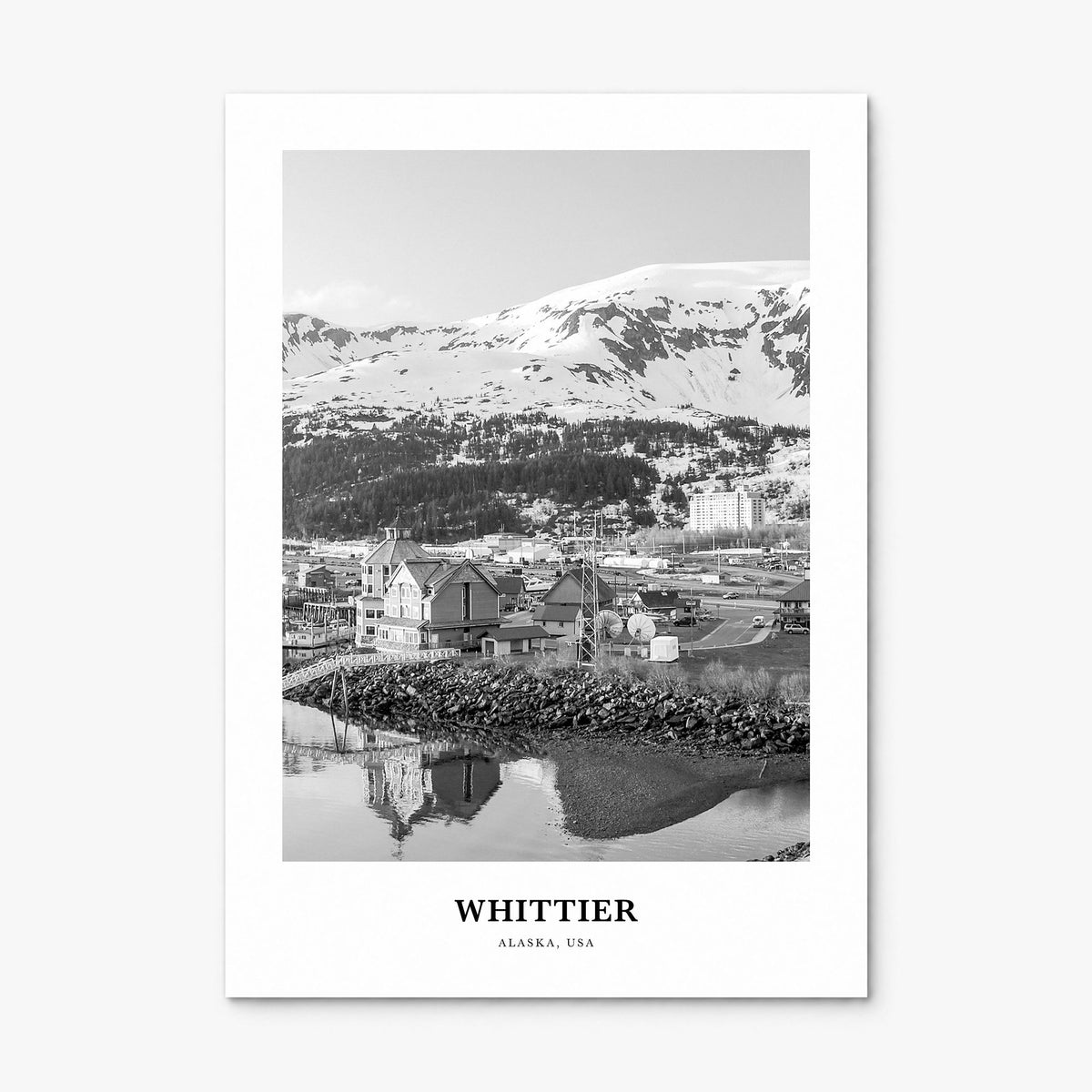 Whittier, Alaska Classic Poster, print only (unframed)
