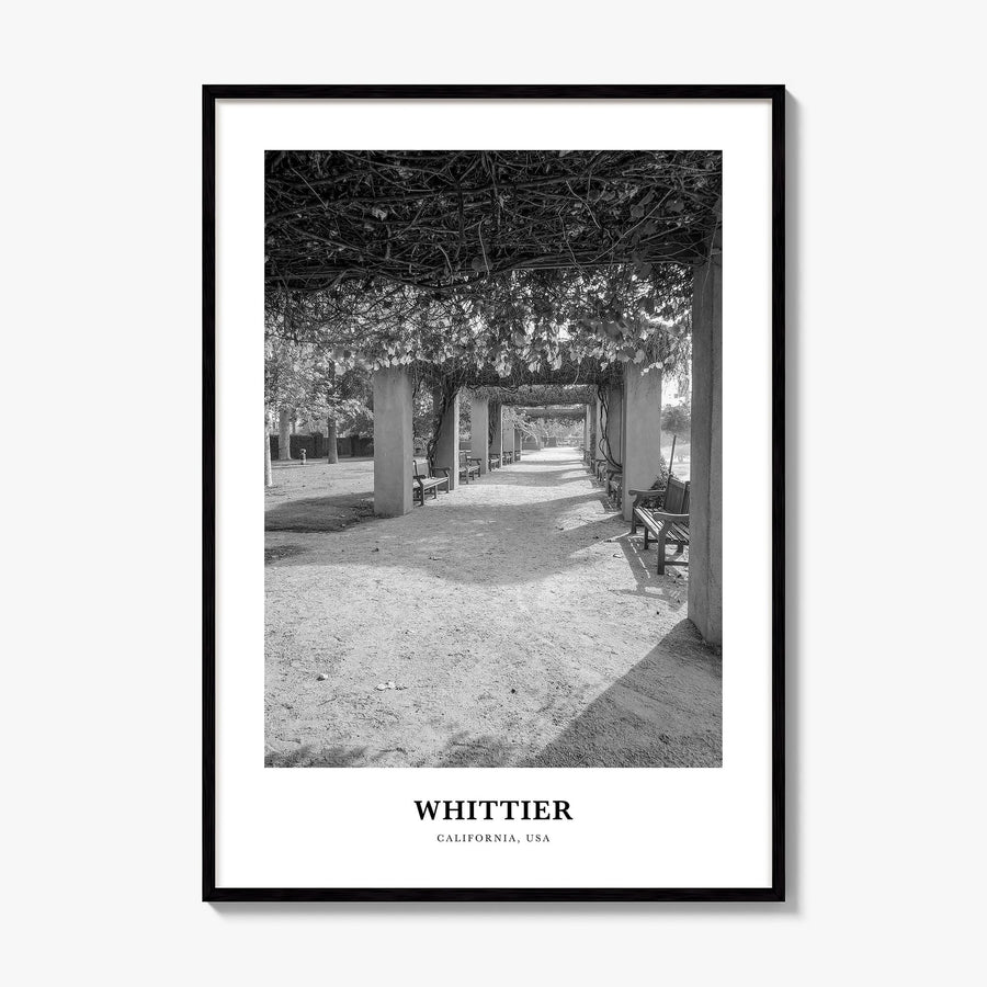 Whittier, California Classic Poster, framed poster mockup